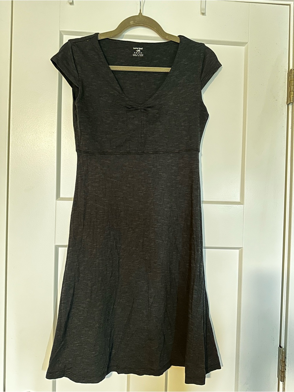 Horny Toad Charcoal V-Neck Midi Dress